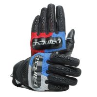 Dainese D-EXPLORER 2 letní adventure rukavice modré/červené vel.XS